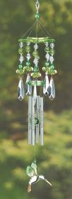 Eco-Friendly Hummingbird Wind Chime - Vibrant Green Garden Decor Eco-Friendly Hummingbird Wind Chime - Vibrant Green Garden Decor